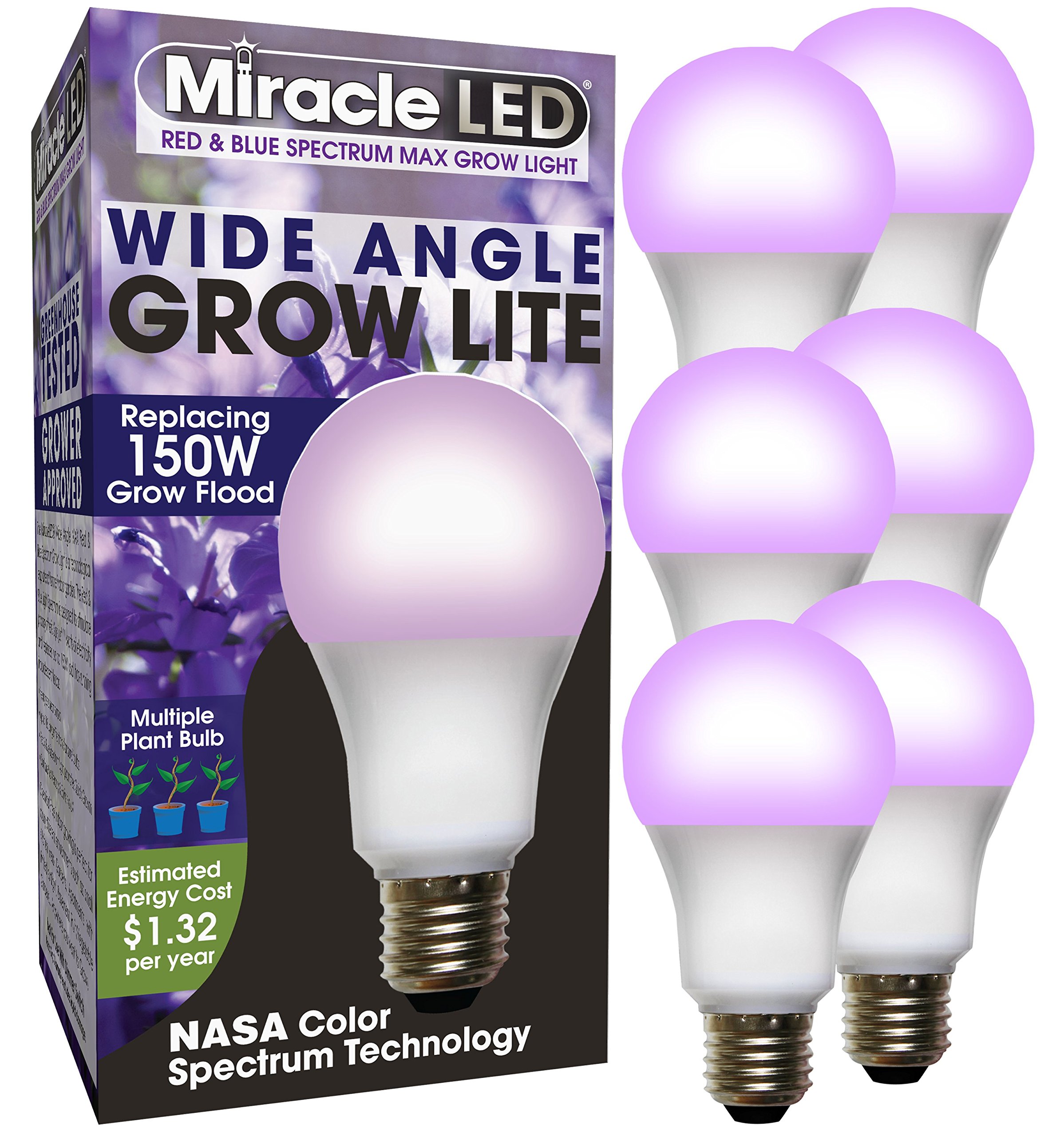 Amazon.com : Miracle LED Grow Light, 6-Pack, Multi-Plant Red